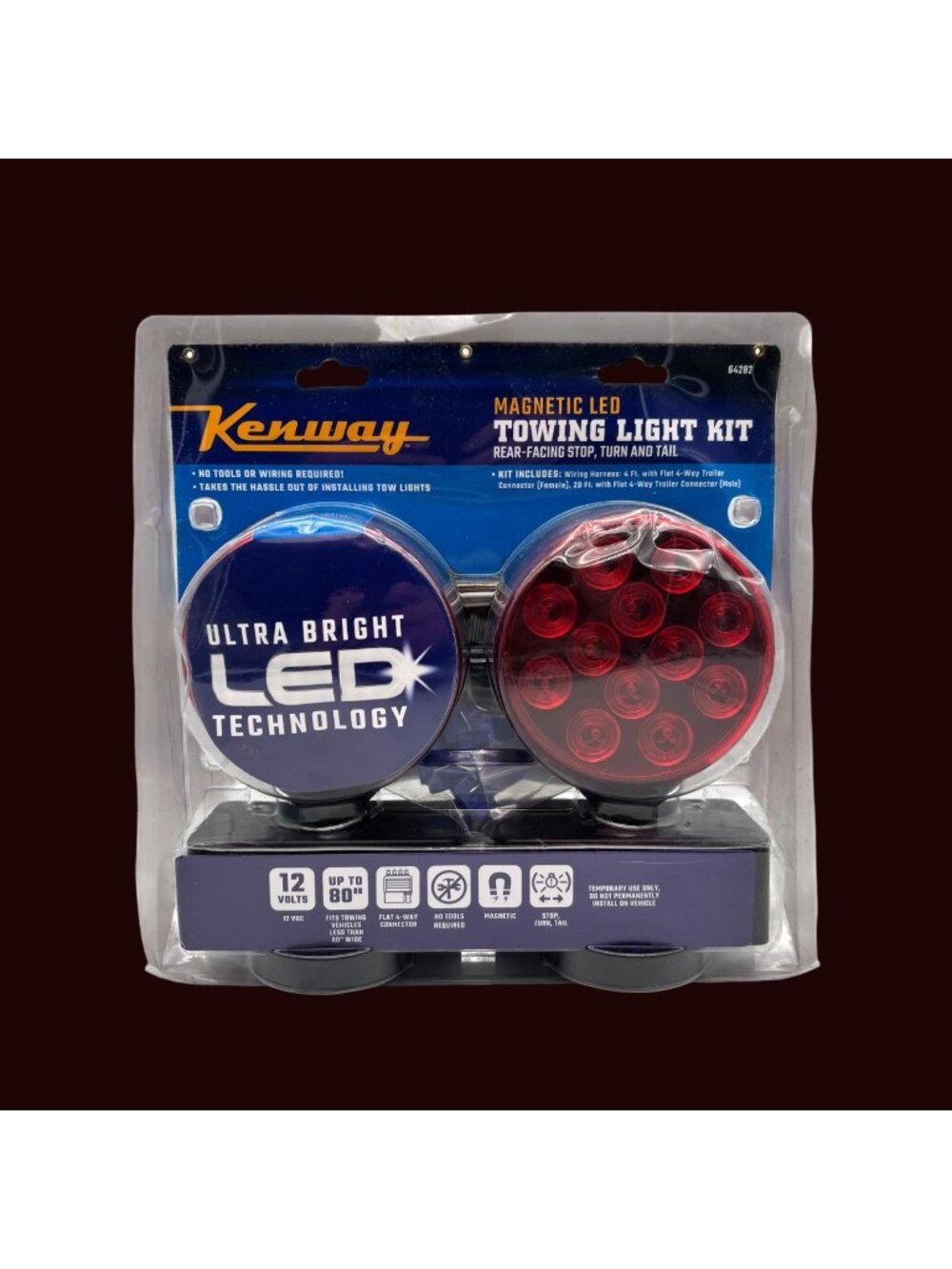 Kenway Magnetic LED Towing Light Kit With Ultra Bright LED Technology Rear-Facin